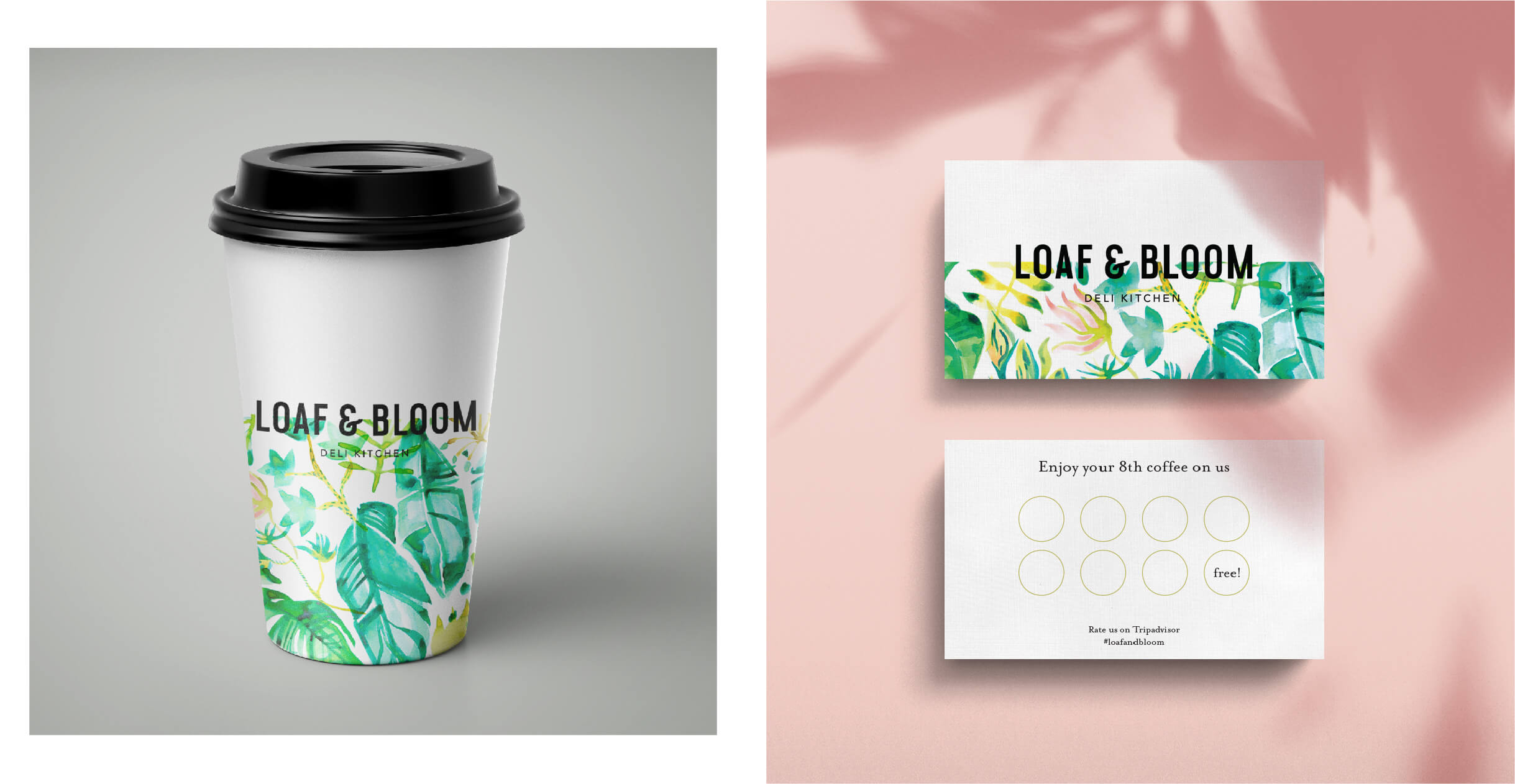 Debenhams Loaf & Bloom coffee cup and loyalty card