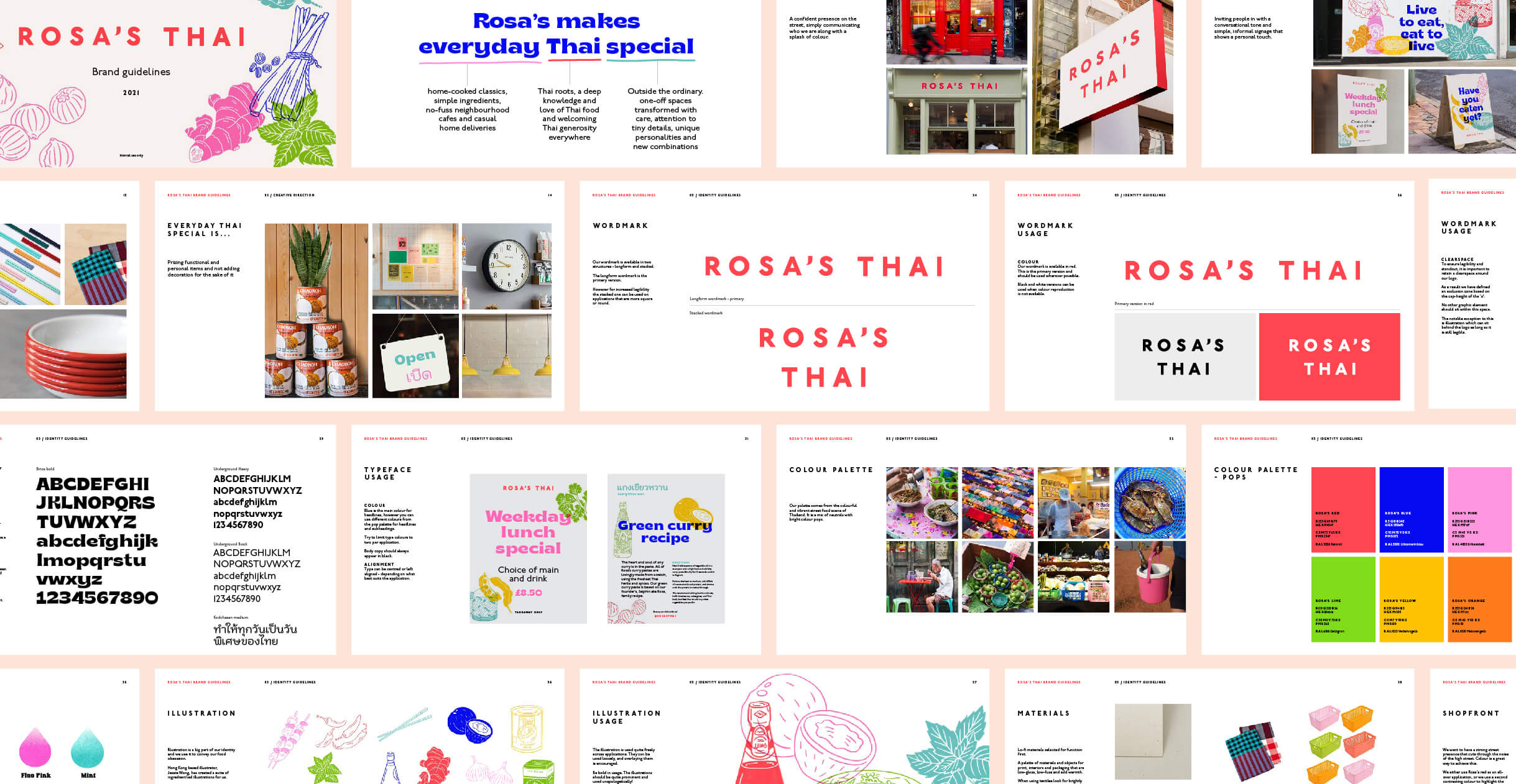 Rosa's Thai brand guidelines
